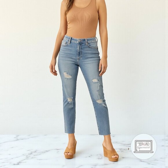 Kancan Womens Florence Super Skinny Jeans Stretch Denim Mid Rise Size W5 / 26 - Picture 1 of 14
